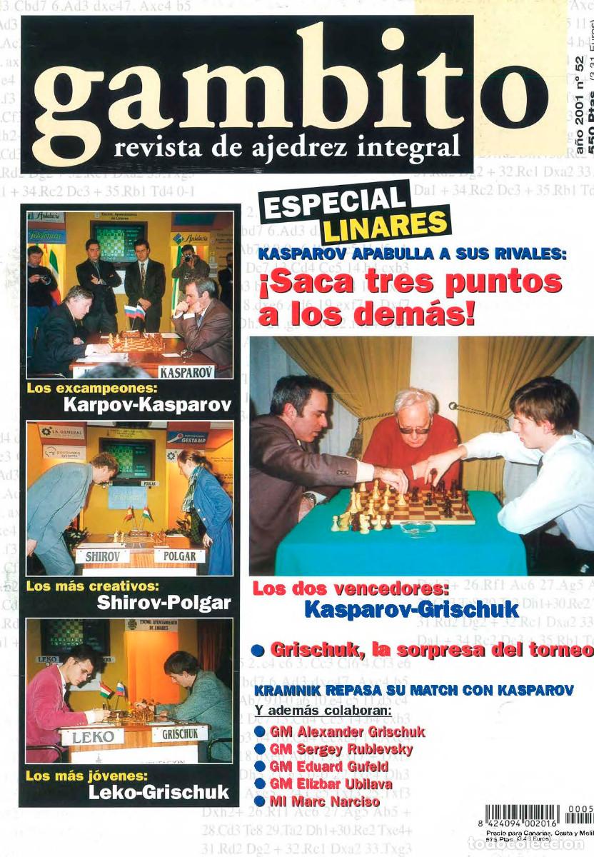 Coleccionismo deportivo: Ajedrez ; Revista Gambito n. 52 2001 - Foto 1