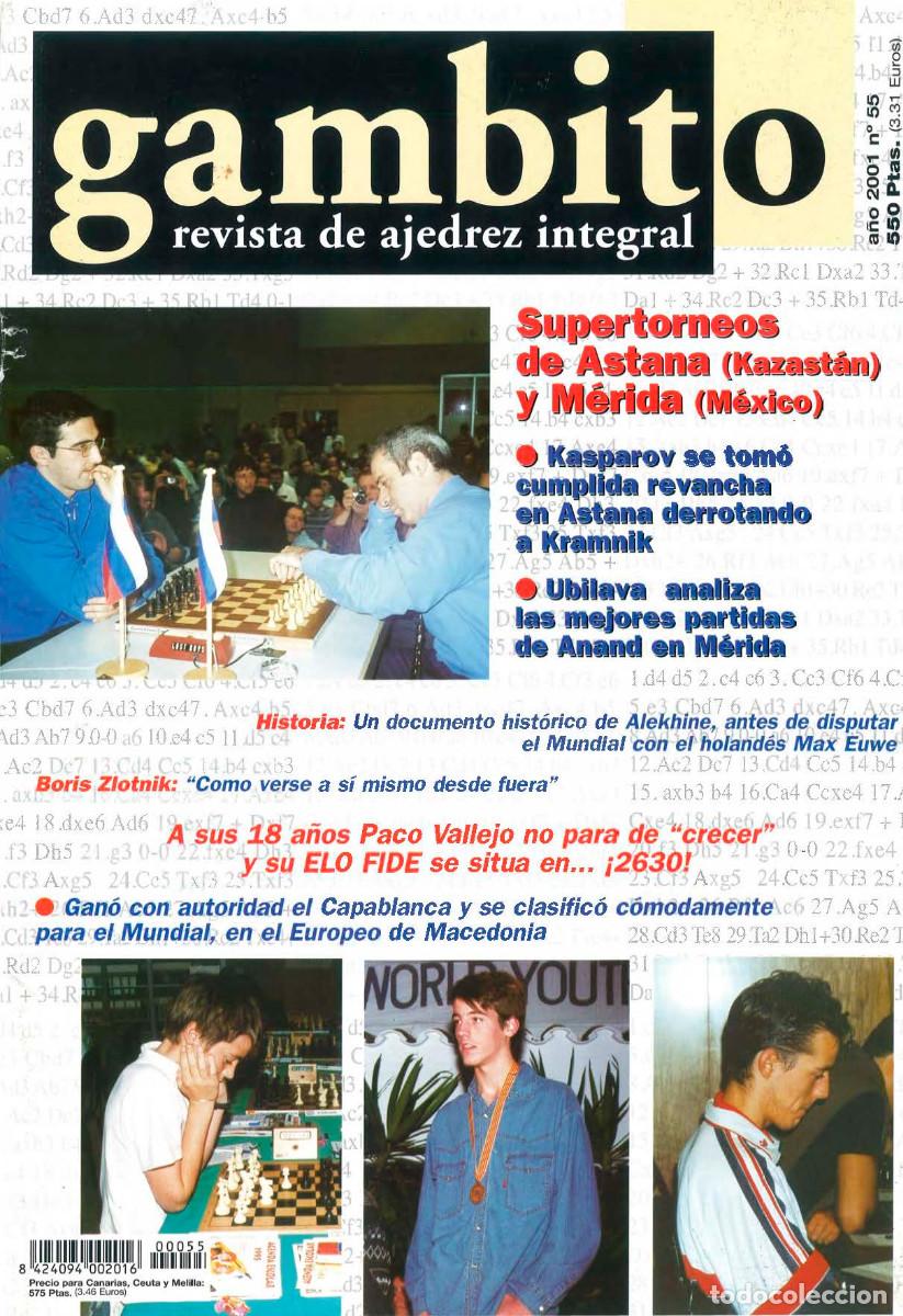 Coleccionismo deportivo: Ajedrez ; Revista Gambito n. 55 2001 - Foto 1