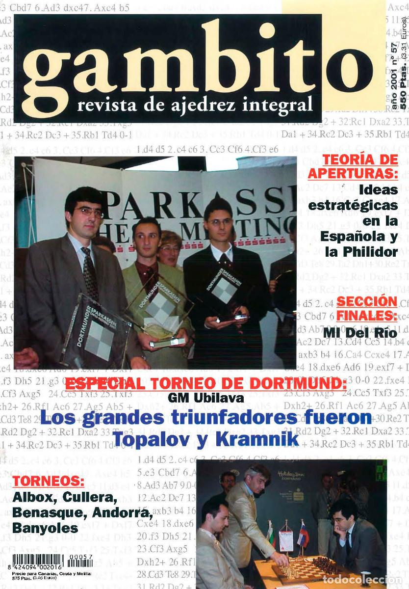 Coleccionismo deportivo: Ajedrez ; Revista Gambito n. 57 2001 - Foto 1