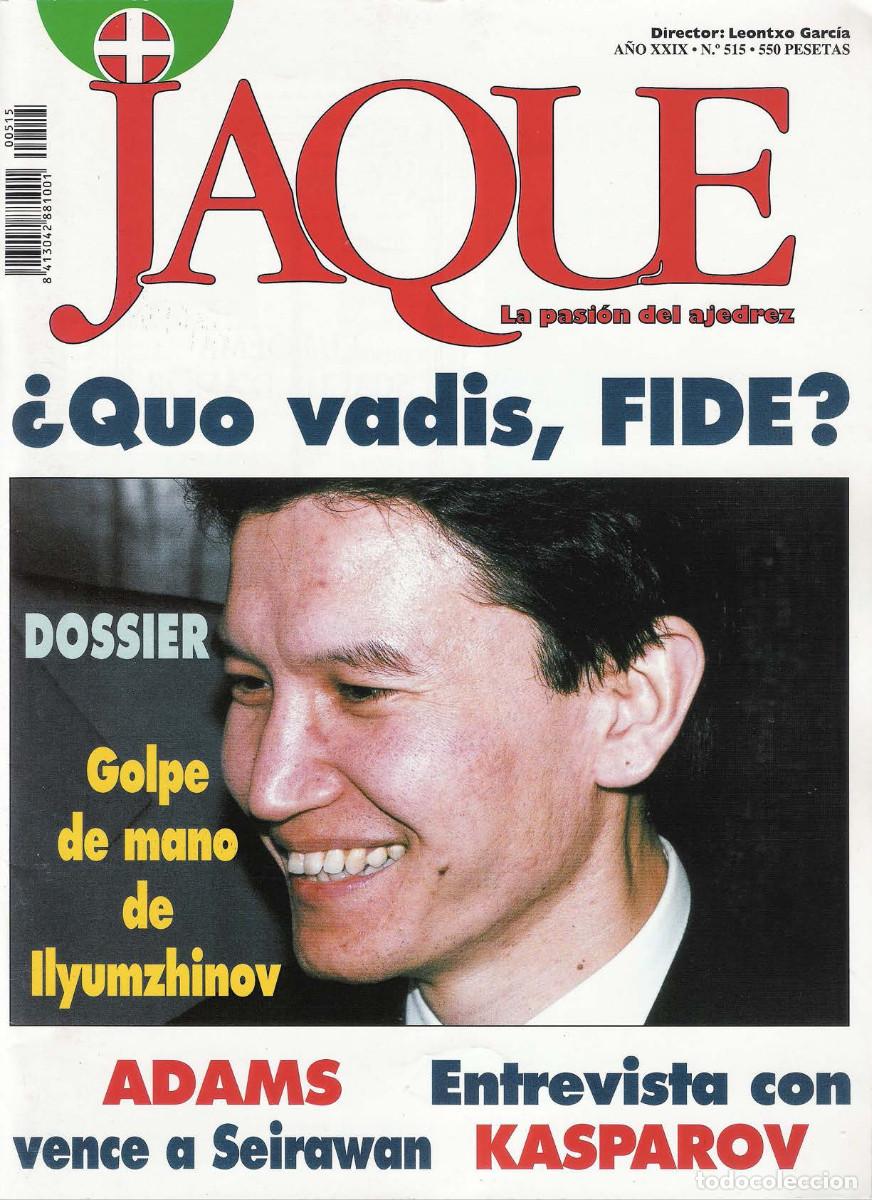 Coleccionismo deportivo: Ajedrez Revista Jaque 515 Kasparov - Foto 1