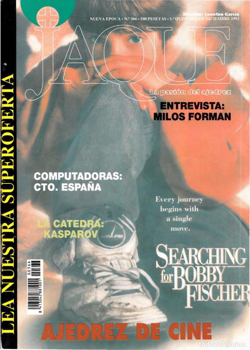 Coleccionismo deportivo: Ajedrez Revista JAQUE 366 - Foto 1