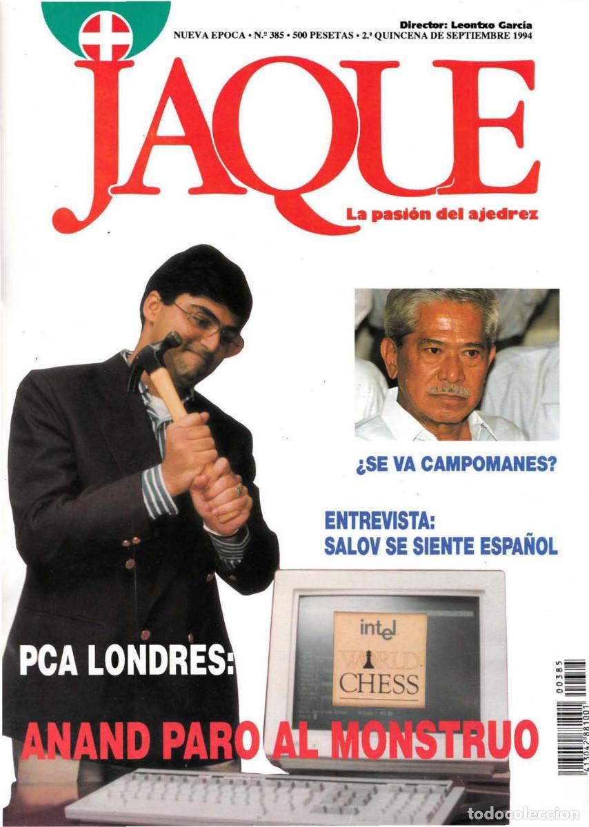 Coleccionismo deportivo: Ajedrez Revista JAQUE 385 - Foto 1
