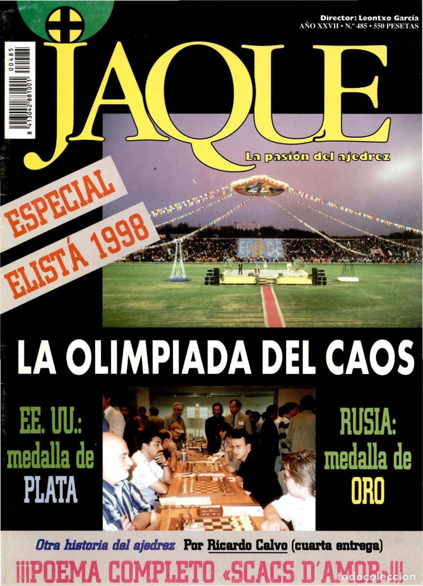 Coleccionismo deportivo: Ajedrez Revista JAQUE 485 - Foto 1