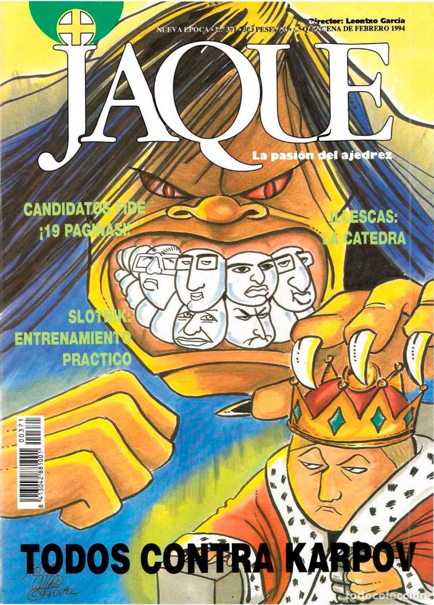 Coleccionismo deportivo: Ajedrez Revista JAQUE 371 - Foto 1