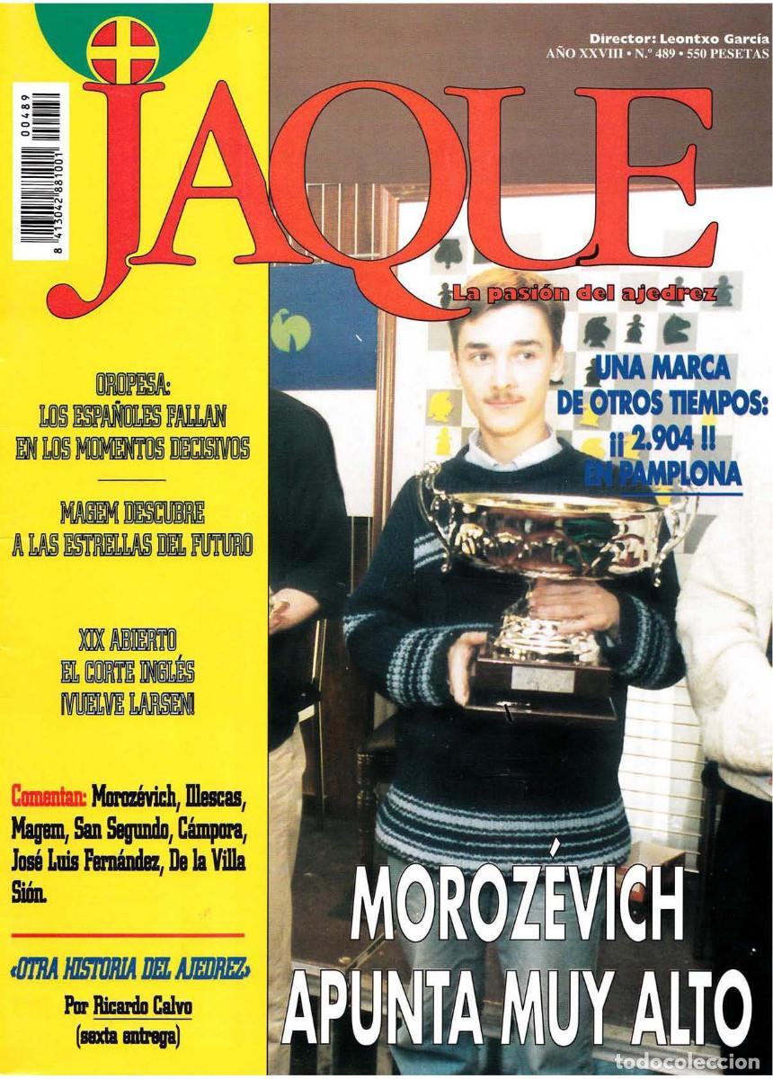 Coleccionismo deportivo: Ajedrez Revista JAQUE 489 - Foto 1