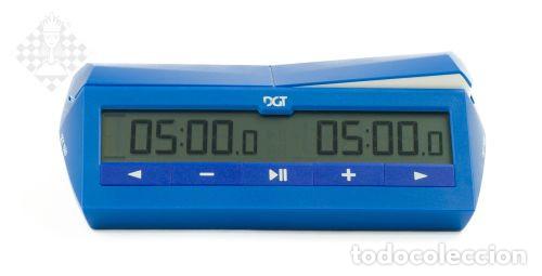 Coleccionismo deportivo: Ajedrez. Chess. DGT 1500 - blue (with bonus and delay-mode) - Foto 1