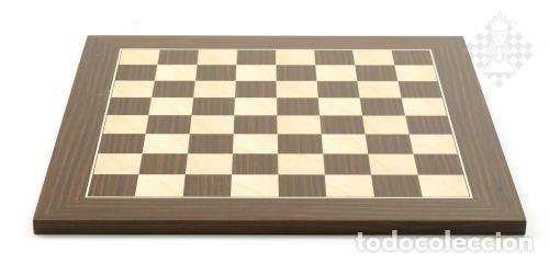 Coleccionismo deportivo: Ajedrez. Chess. Chessboard Macassar de Luxe, sq 40 mm - Foto 1