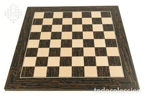 Coleccionismo deportivo: Ajedrez. Chess. Chessboard Ebony de Luxe, sq 45 mm - Foto 1