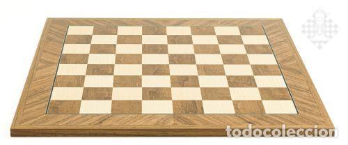 Coleccionismo deportivo: Ajedrez. Chess. Chessboard Walnut diagonal, sq 45 mm - Foto 1