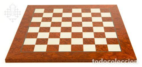 Coleccionismo deportivo: Ajedrez. Chess. Chessboard Red de Luxe, sq 45 mm - Foto 1