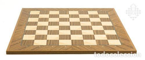 Coleccionismo deportivo: Ajedrez. Chess. Chessboard Walnut diagonal, sq 50 mm - Foto 1