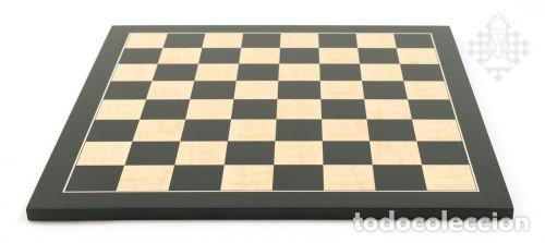 Coleccionismo deportivo: Ajedrez. Chess. Chessboard Black-Maple, sq 50 mm - Foto 1