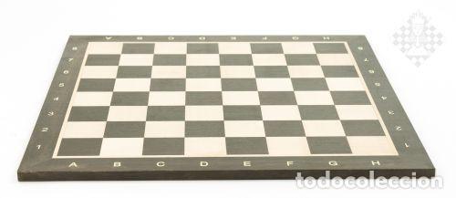 Coleccionismo deportivo: Ajedrez. Chess. Chessboard ebony-maple, square 50 mm - Foto 1