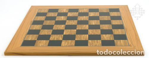 Coleccionismo deportivo: Ajedrez. Chess. Chessboard Olive-black de Luxe, FG 55mm - Foto 1