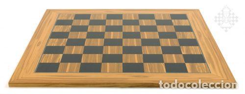 Coleccionismo deportivo: Ajedrez. Chess. Chessboard Olive-black de Luxe, FG 60mm - Foto 1