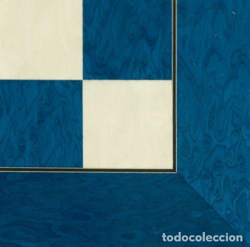 Coleccionismo deportivo: Ajedrez. Chess. Chessboard Blue de Luxe, sq 60 mm - Foto 2