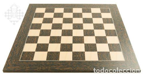 Coleccionismo deportivo: Ajedrez. Chess. Chessboard Ebony de Luxe, sq 60 mm - Foto 1