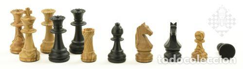Coleccionismo deportivo: Ajedrez. Chess set Black Olive De Luxe sq 50mm - Foto 2