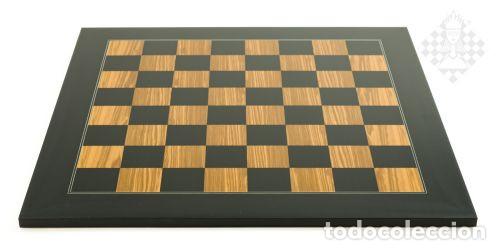Coleccionismo deportivo: Ajedrez. Chess set Black Olive De Luxe sq 50mm - Foto 5