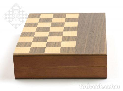 Coleccionismo deportivo: Ajedrez. Chess-backgammon-checkers-set wood, folding, sq 32 mm - Foto 5