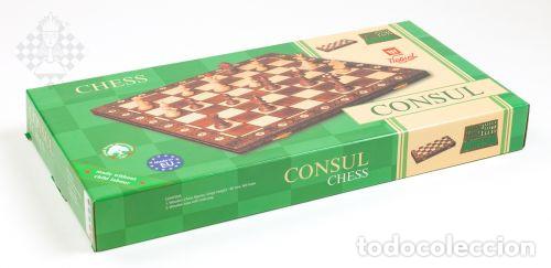 Coleccionismo deportivo: Ajedrez. Boxed chess set Consul 47 x 47 cm, kh 92 mm - Foto 7