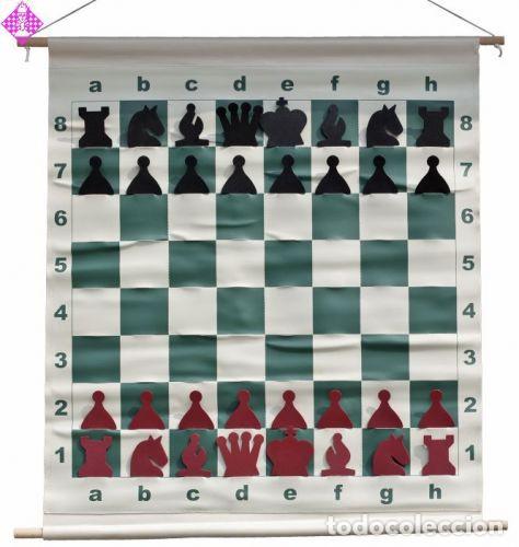 Coleccionismo deportivo: Ajedrez. Chess. Demonstration board, rollable, slotted - Foto 1