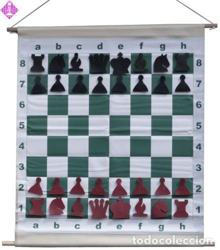 Coleccionismo deportivo: Ajedrez. Chess. Demonstration board, rollable, magnetic - Foto 1