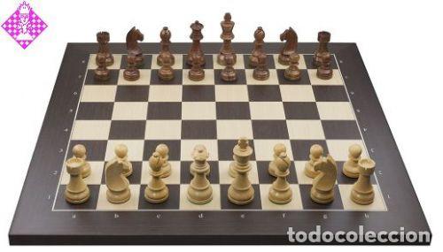 Coleccionismo deportivo: Ajedrez. Chess. Wireless e-board Wenge - chessmen Timeless with indices - chessmen weighted - Foto 1