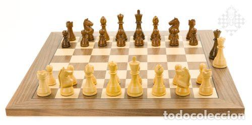Collezionismo sportivo: Ajedrez. Chess. USB e-board Wenge - chessmen Modern Staunton no indices - chessmen extra weighted