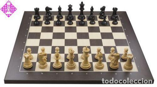 Coleccionismo deportivo: Ajedrez. Chess. USB e-board Wenge - chessmen Ebony with indices - chessmen extra weighted - Foto 1