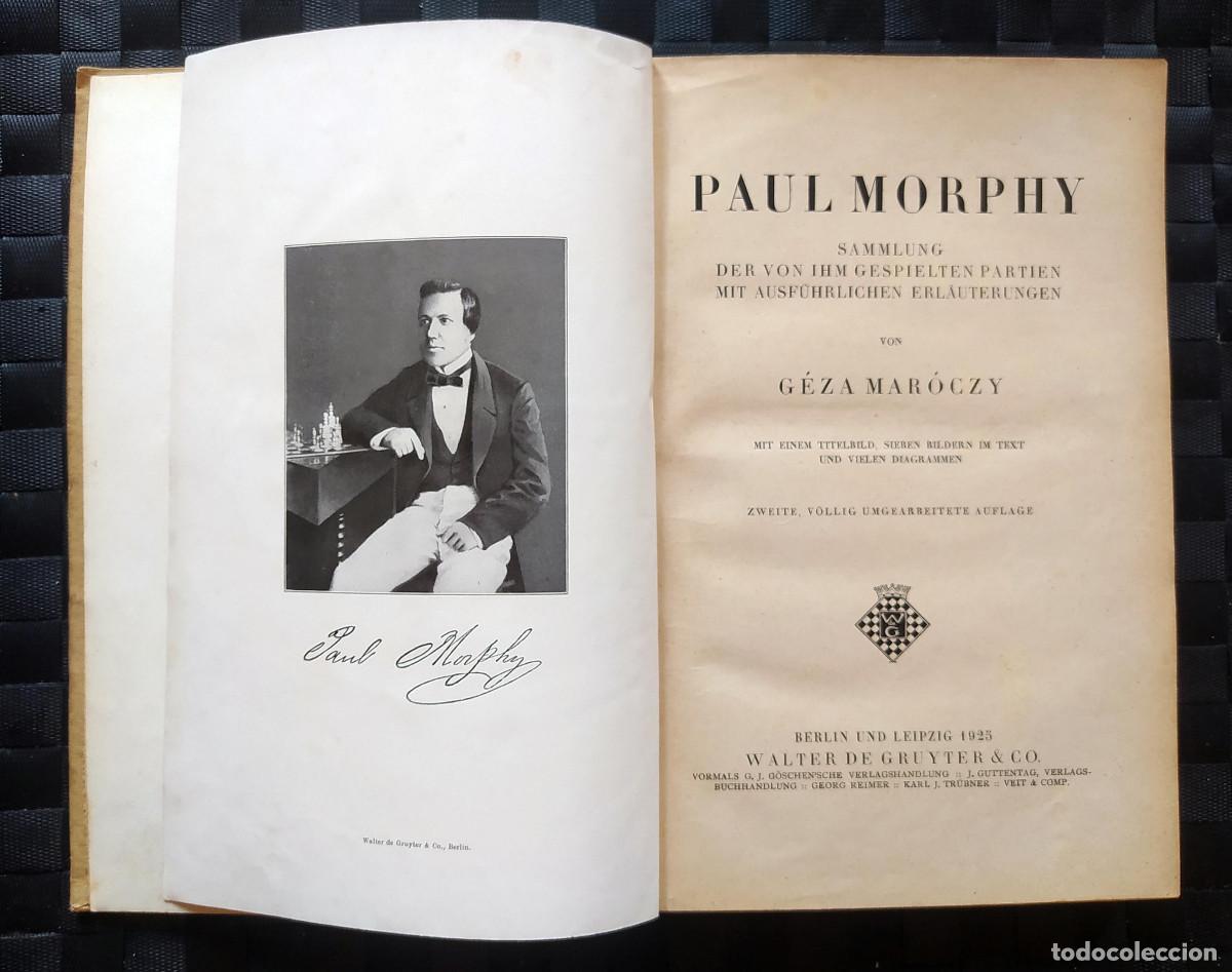 Coleccionismo deportivo: Ajedrez. Schach. Maroczy: Paul Morphy (en alem&aacute;n) - Foto 1