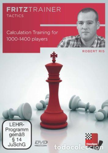 Coleccionismo deportivo: Ajedrez. Chess. Calculation Training for 1000-1400 players - Robert Ris DVD - Foto 1