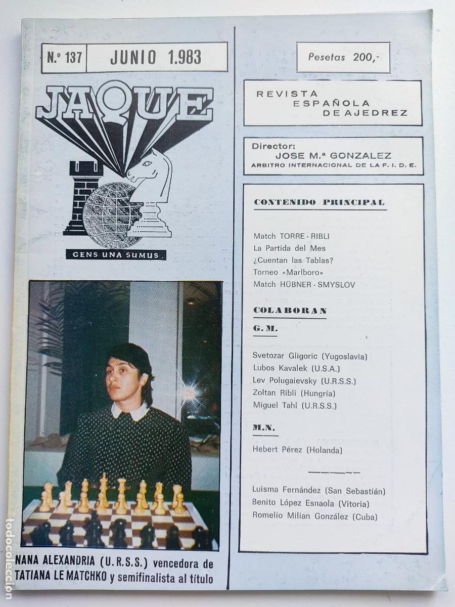 Coleccionismo deportivo: Revista Jaque 137. Junio 83. Ajedrez. - Foto 1