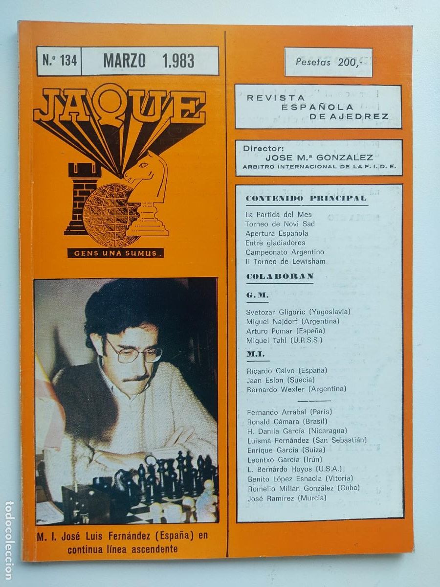 Coleccionismo deportivo: Revista Jaque 134. Marzo 83. Ajedrez. - Foto 1