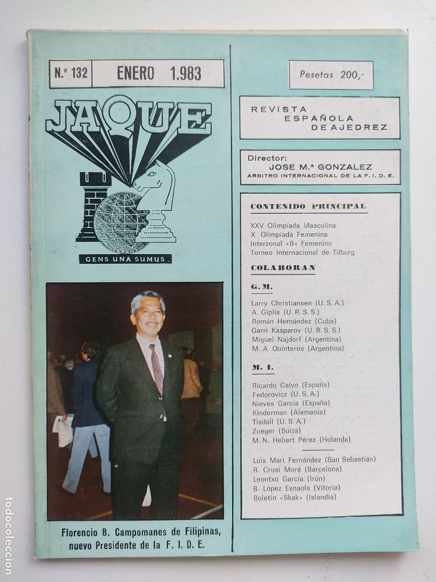 Coleccionismo deportivo: Revista Jaque 132. Enero 83. Ajedrez. - Foto 1