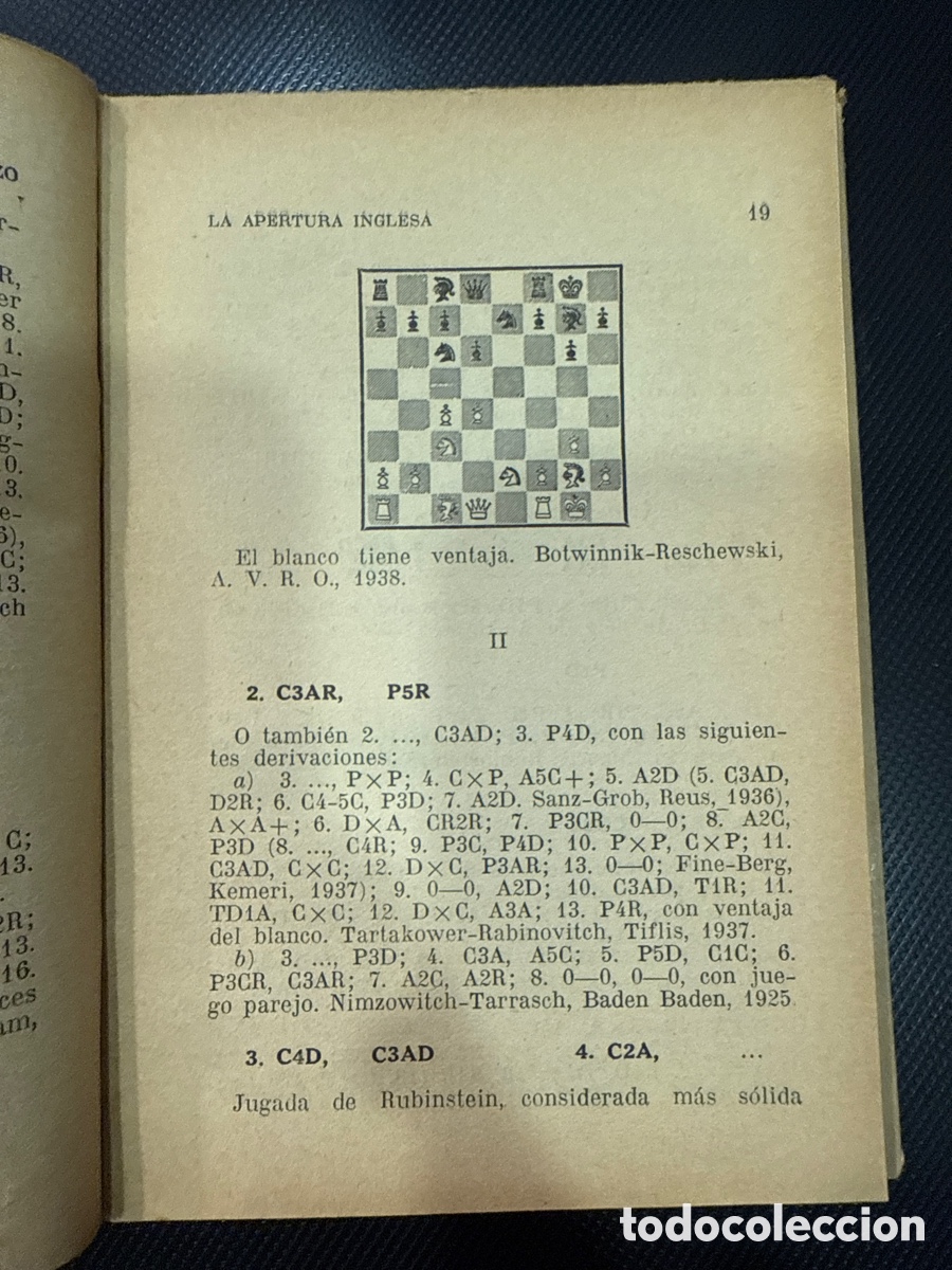 Coleccionismo deportivo: GANZO, Julio. La apertura inglesa - Foto 2