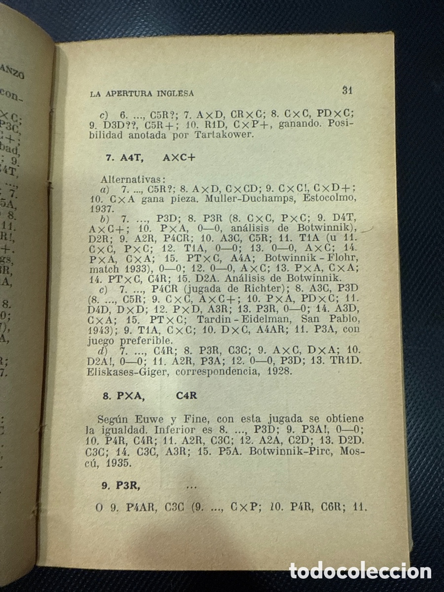 Coleccionismo deportivo: GANZO, Julio. La apertura inglesa - Foto 3