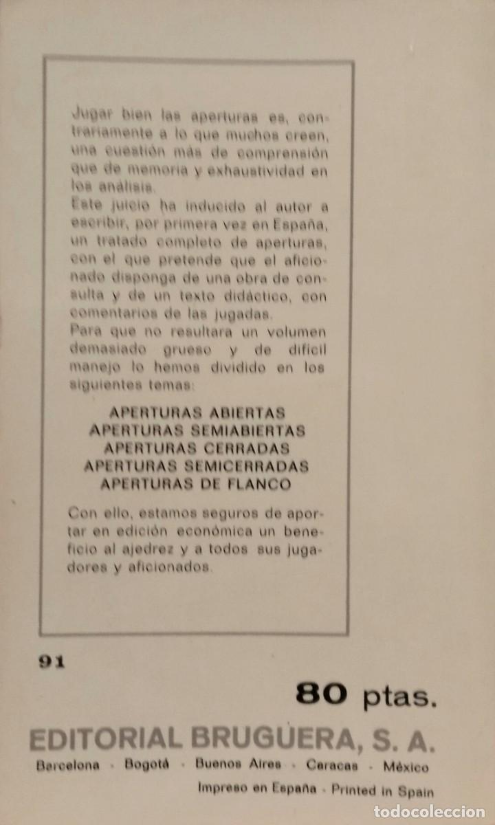 Coleccionismo deportivo: APERTURAS ABIERTAS / M&Aacute;XIMO BORRELL. LIBRO PR&Aacute;CTICO BRUGUERA 1.&ordf; EDICI&Oacute;N 1975. - Foto 2