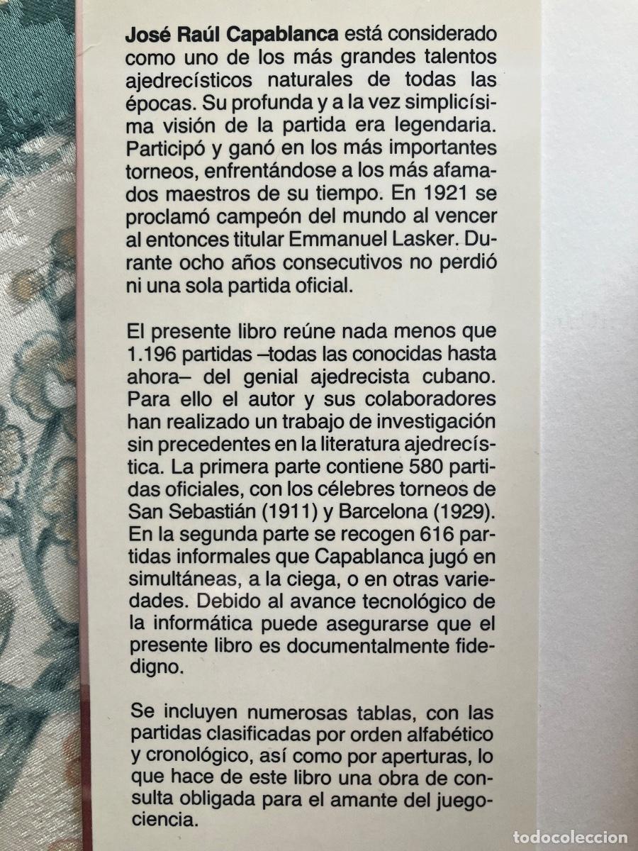 Coleccionismo deportivo: Las partidas de Capablanca. Rogelio Caparr&oacute;s - Foto 3