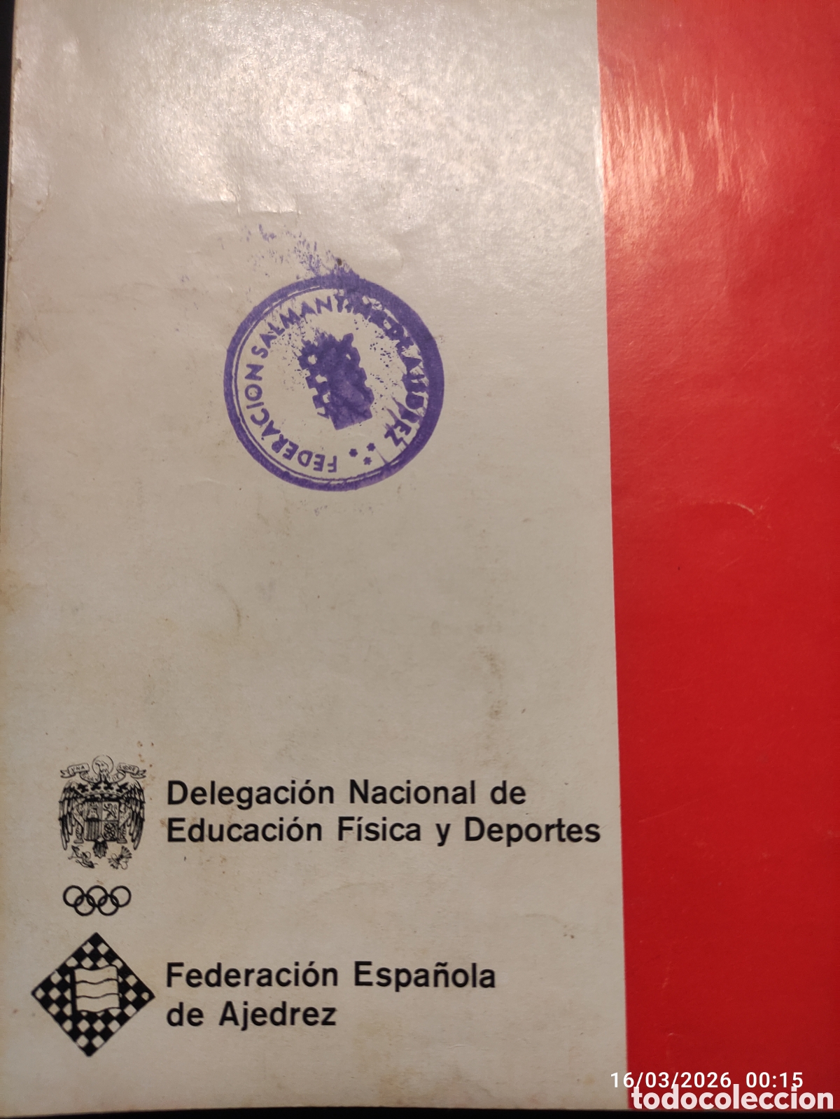 Coleccionismo deportivo: Cartilla de ajedrez 1971 - Foto 3