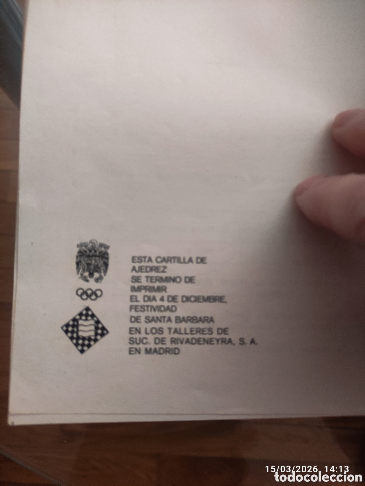 Coleccionismo deportivo: Cartilla de ajedrez 1971 - Foto 4