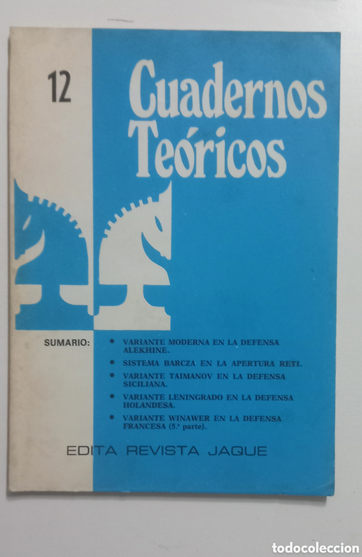 Coleccionismo deportivo: CUADERNOS TE&Oacute;RICOS N&ordm; 12. Revista Jaque - Foto 1