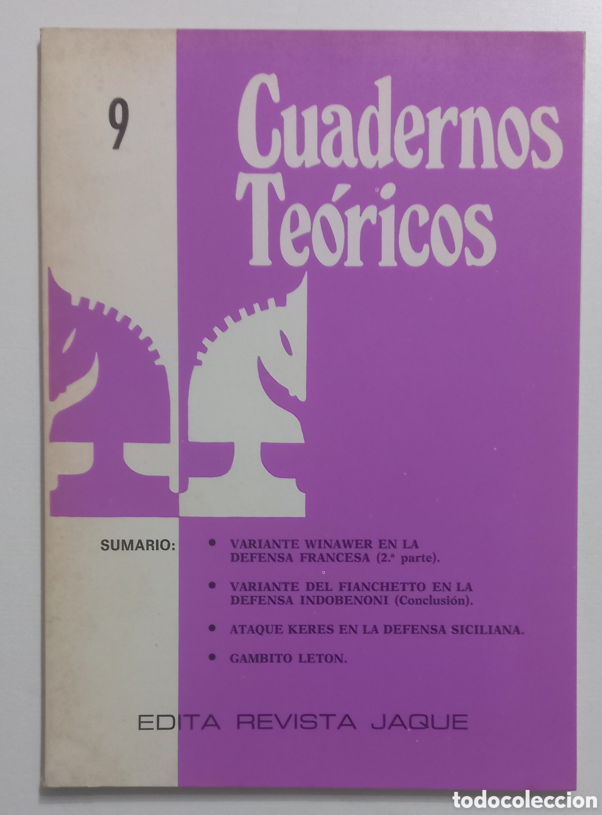 Coleccionismo deportivo: CUADERNOS TE&Oacute;RICOS N&ordm; 9.Revista Jaque - Foto 1