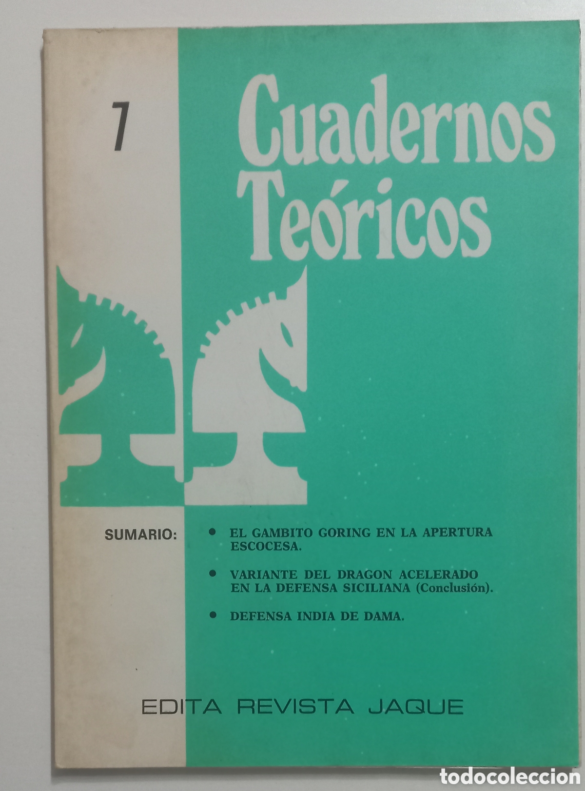 Coleccionismo deportivo: CUADERNOS TE&Oacute;RICOS N&ordm;7. Revista Jaque - Foto 1