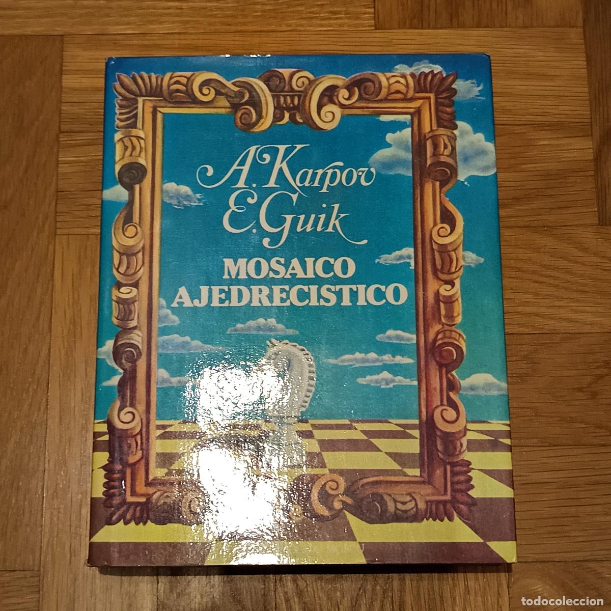 Coleccionismo deportivo: Mosaico Ajedrec&iacute;stico, A. Karpov y E. Guik - Foto 1