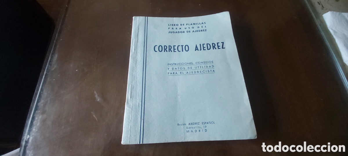 Coleccionismo deportivo: CORRECTO AJEDREZ. LIBRO DE PLANTILLAS. INSTRUCCIONES, CINSEJOS Y DATOS DE UTILIDAD