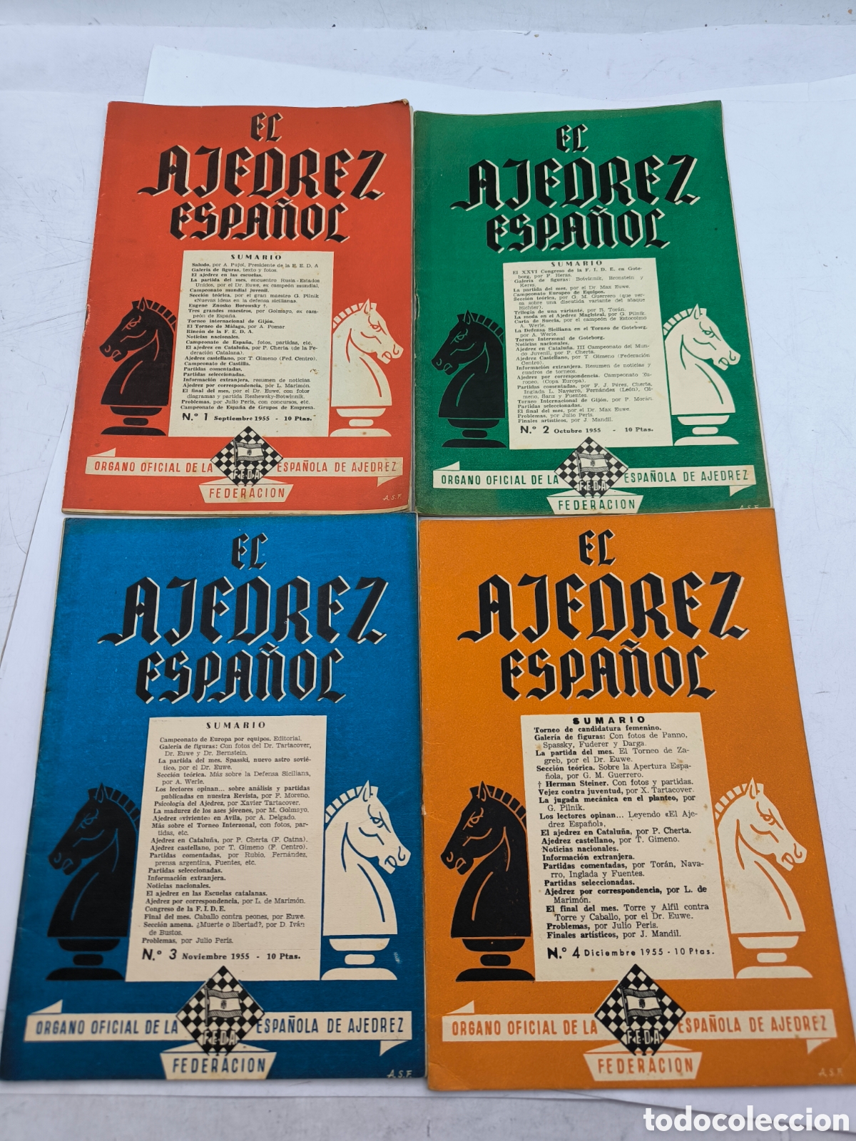 Coleccionismo deportivo: El ajedrez espa&ntilde;ol 1955