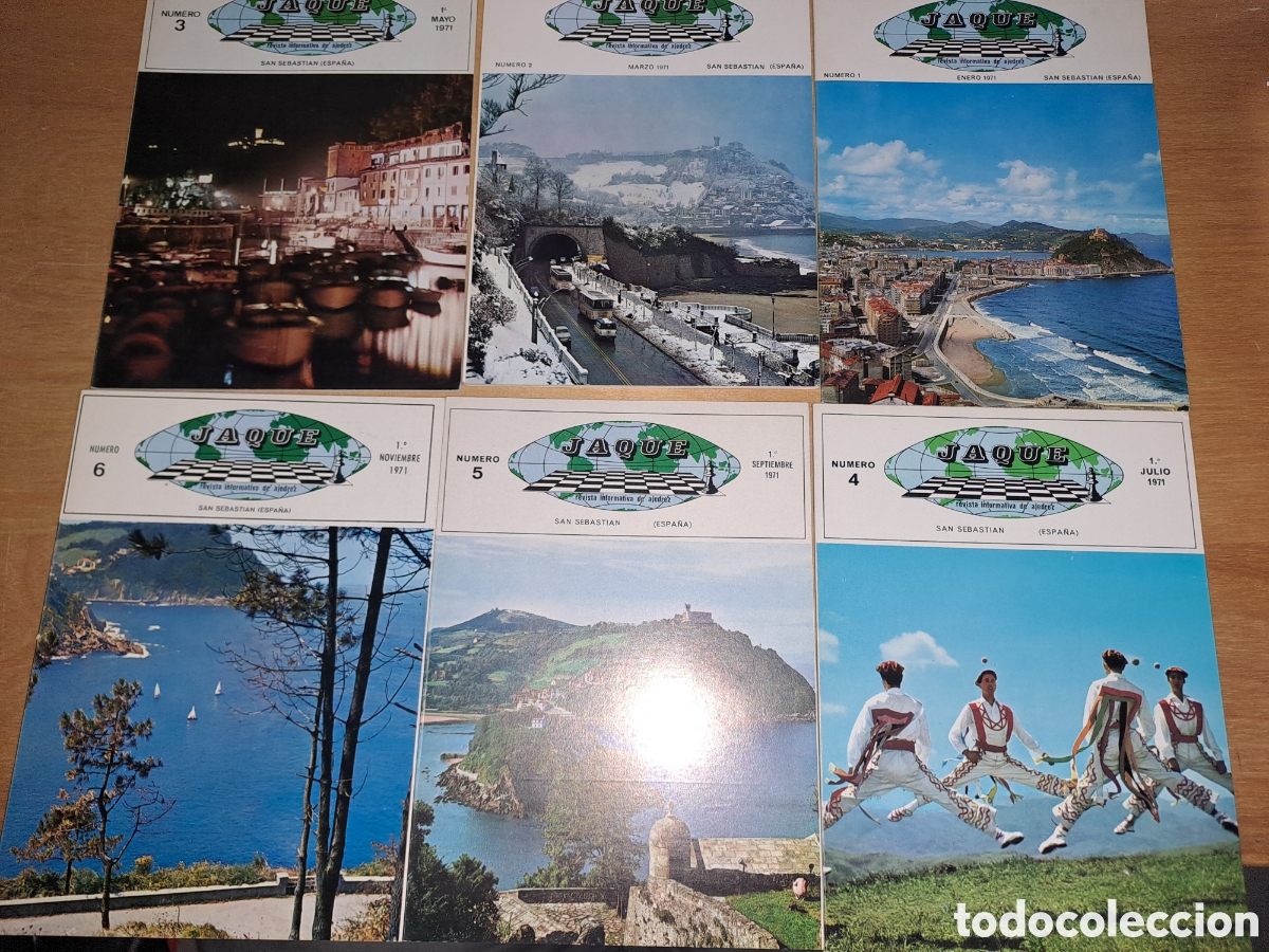Coleccionismo deportivo: Jaque revista informativa de ajedrez. 6 revistas