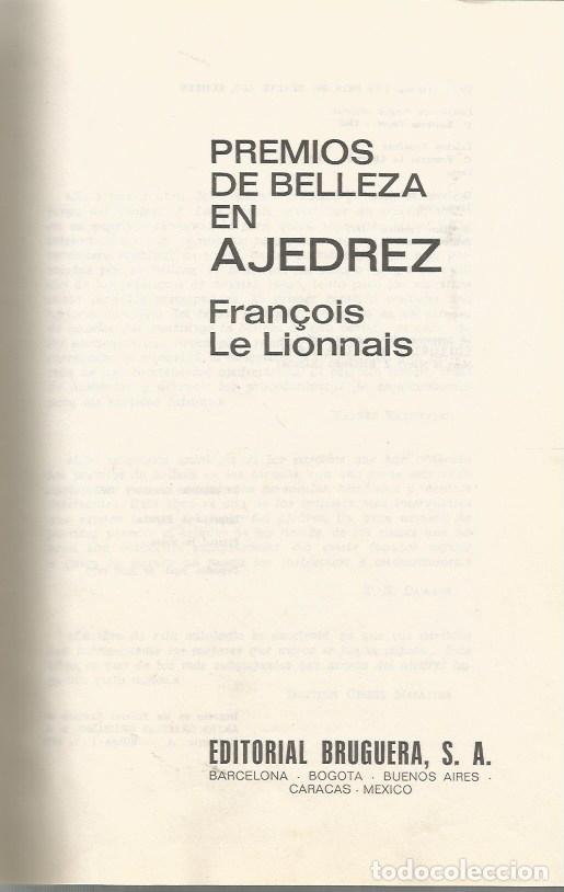 Coleccionismo deportivo: PREMIOS DE BELLEZA EN AJEDREZ - FRAN&Ccedil;OIS LE LIONNAIS