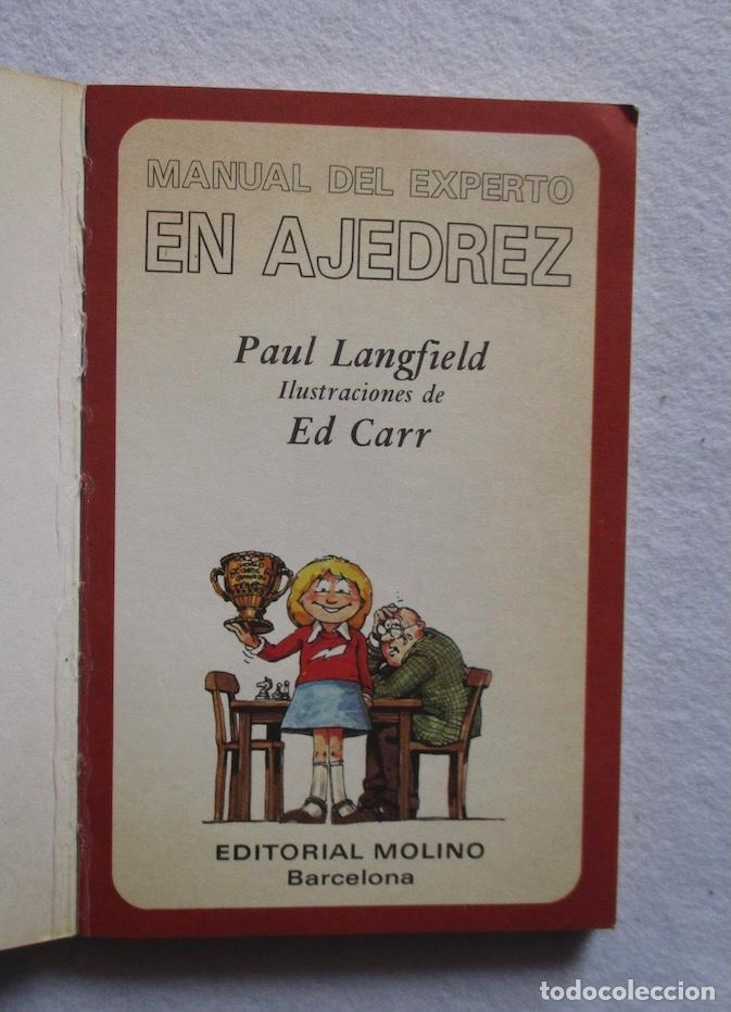 Coleccionismo deportivo: MANUAL DEL EXPERTO EN AJEDREZ - PAUL LANGFIELD - Foto 2